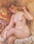 Pierre-Auguste Renoir Bather with Long Blonde Hair (mk09) china oil painting reproduction